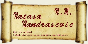 Nataša Mandrašević vizit kartica